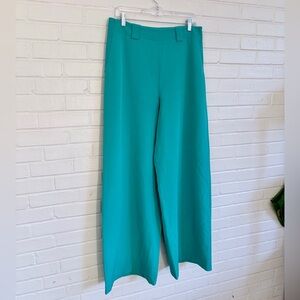 French Connection Aqua/Teal Wide Leg Trousers, SZ 10 EUC